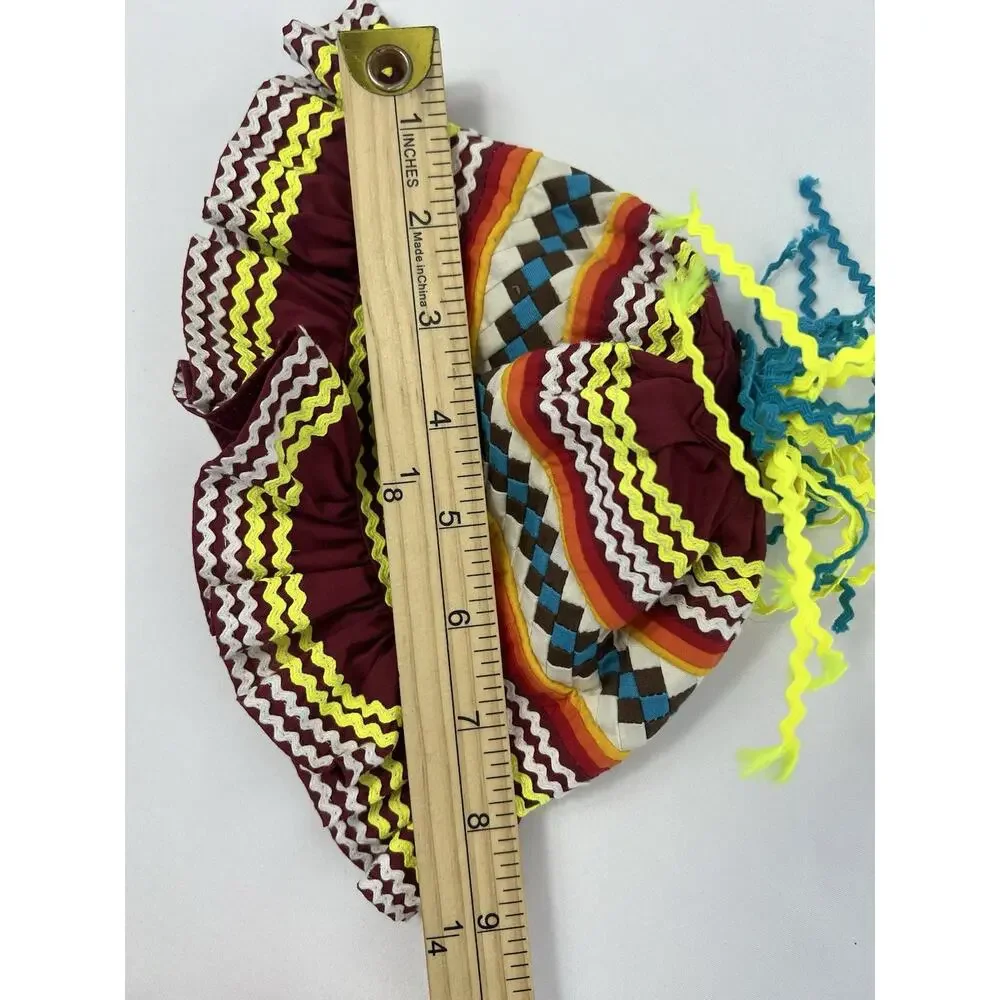 Vintage Handmade Seminole Native American Child’s Hat – Patchwork Ribbon Trim